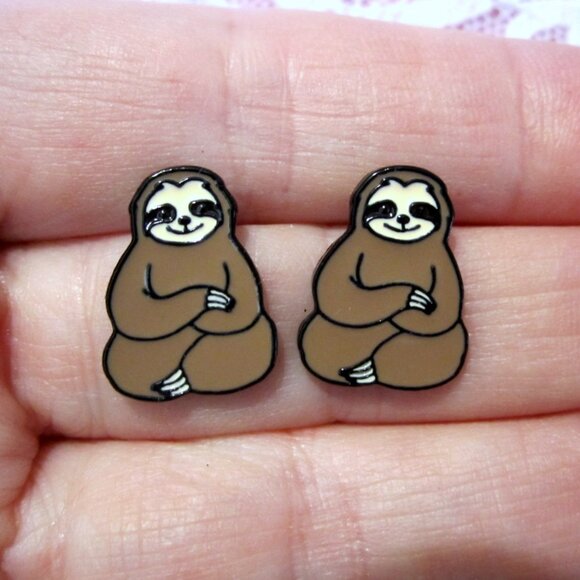 Sloth Earrings~Hypoallergenic - Picture 2 of 5